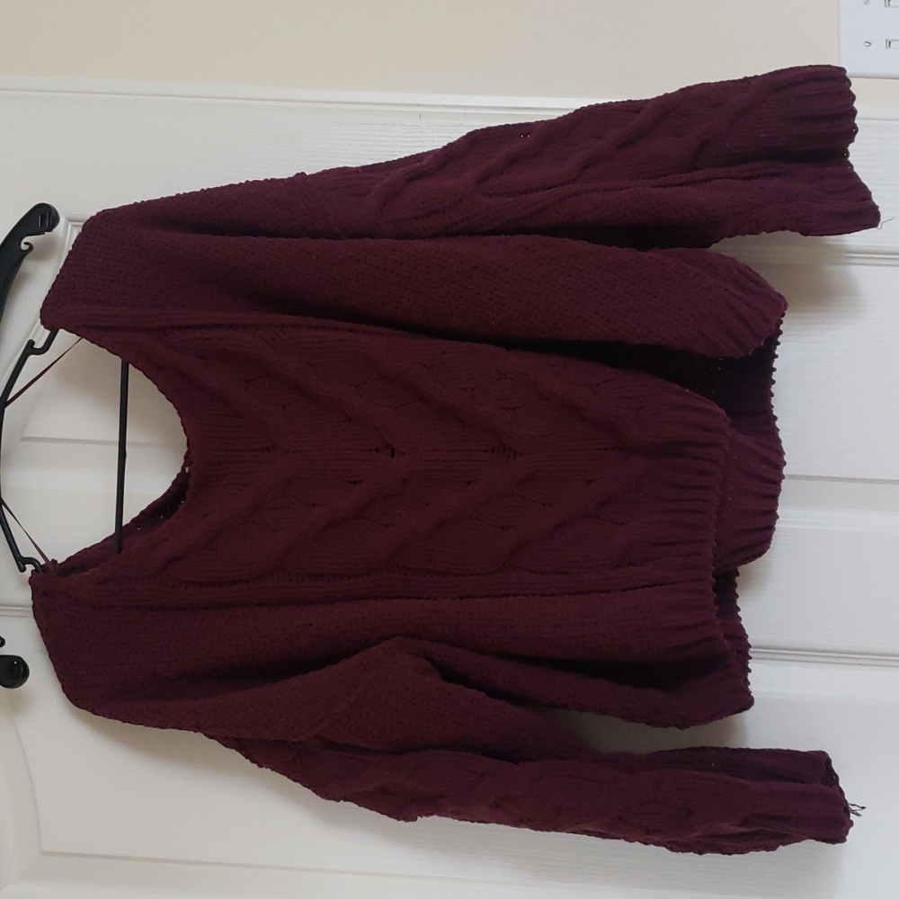 Super soft free people maroon sweater